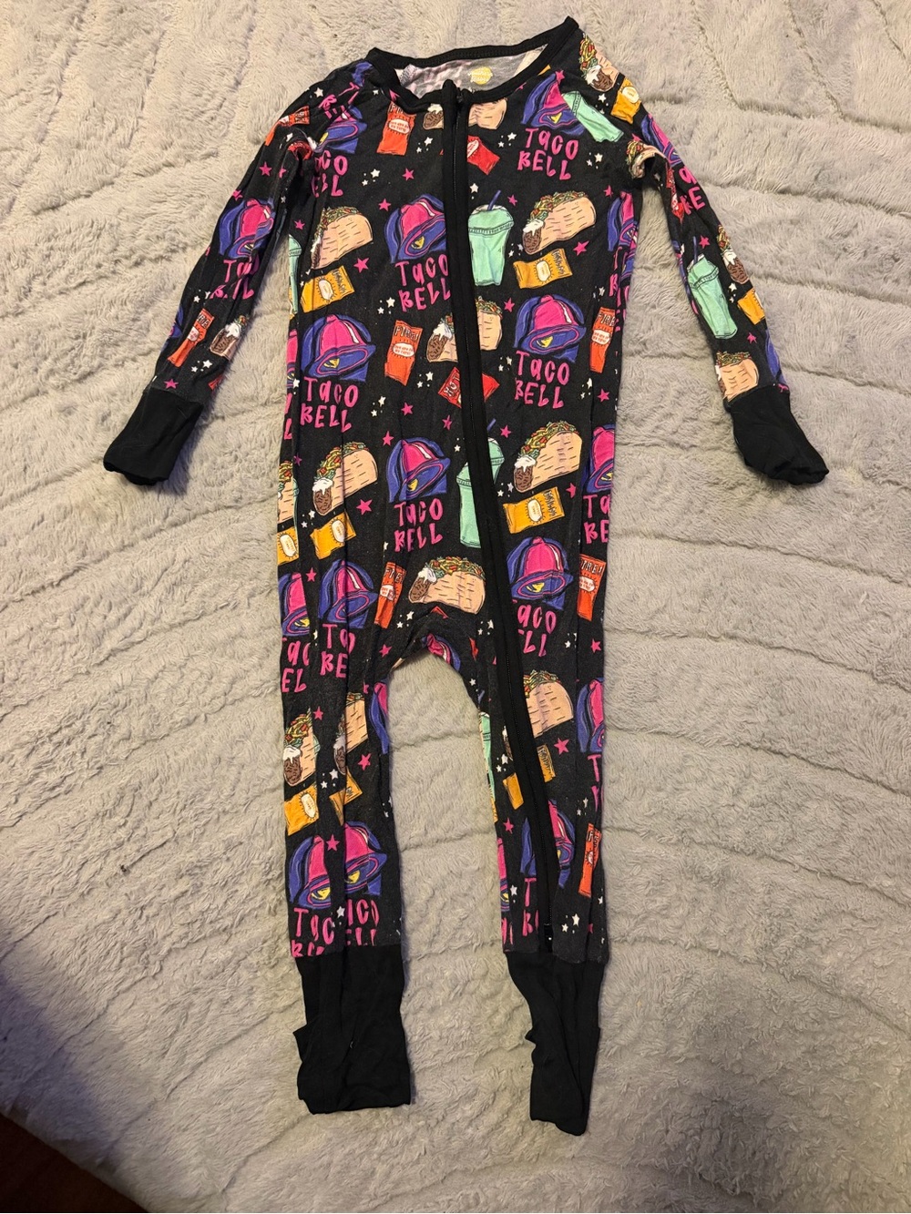 12-18 month Taco Bell Bamboo One-Piece Pajamas
